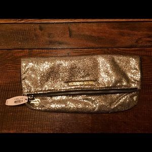 Victoria’s Secret Gold Glitter Fold Over Clutch